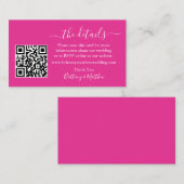 Details over het calligrafische huwelijk Website Q Informatiekaartje (Voorkant / Achterkant)