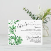 Details over het groene huwelijk van de Aziatische Informatiekaartje (Staand voorkant)