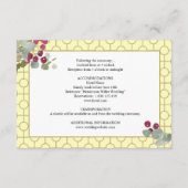 Details over het groene huwelijk van Eucalyptus Bu Informatiekaartje (Achterkant)