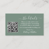 Details over het huwelijk kalligrafie Website QR S Informatiekaartje (Voorkant)