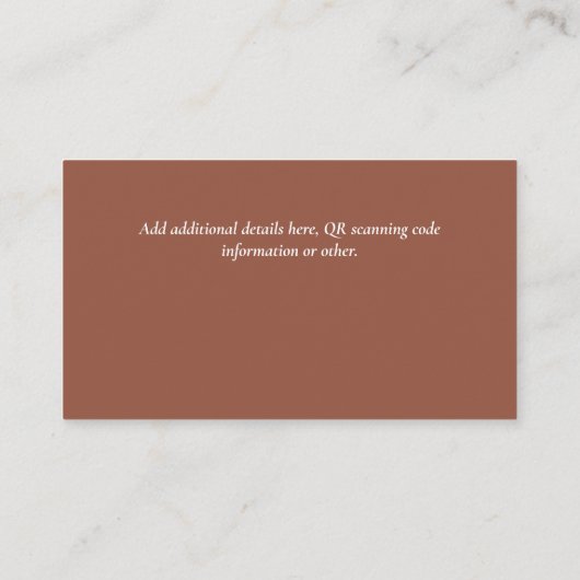 Details over het huwelijk met RSVP-hotel voor budg Informatiekaartje (Achterkant)