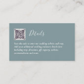 Details over het huwelijk met RSVP-hotel voor budg Informatiekaartje (Voorkant)