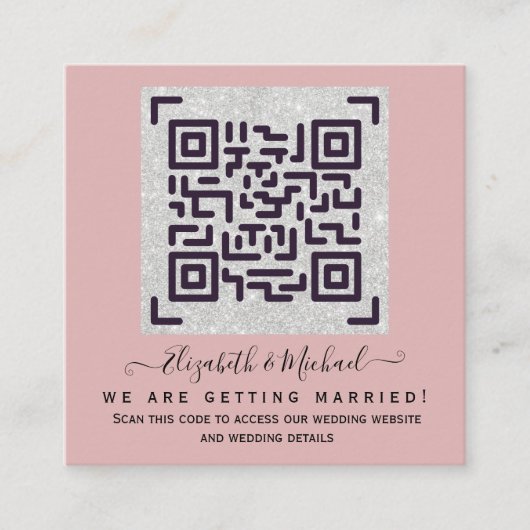 Details over het huwelijk met RSVP-hotel voor budg Informatiekaartje (Voorkant)