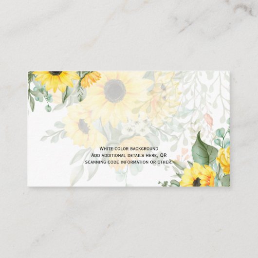 Details over het huwelijk met RSVP-hotel voor budg Informatiekaartje (Achterkant)