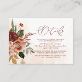 Details over het huwelijk tussen Bourgogne en Terr Informatiekaartje (Voorkant)