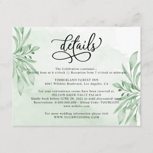 Details over het huwelijk tussen de Griekse famili Informatiekaartje (Voorkant)