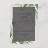 Details over het huwelijk tussen de Griekse famili Informatiekaartje (Voorkant)