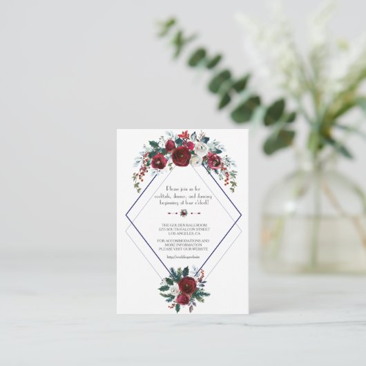 Details over het huwelijk tussen legant Burgundy F Informatiekaartje (Staand voorkant)