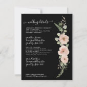 Details over het huwelijk van Floral Boho Blush Mi Kaart (Voorkant)