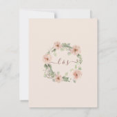 Details over het huwelijk van Floral Boho Blush Mi Kaart (Achterkant)