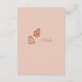 Details over het huwelijk van Floral Butterfly Gar Informatiekaartje (Achterkant)