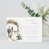 Details over het huwelijk van Floral Wedding Arch  Informatiekaartje (Staand voorkant)