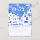 Details over het huwelijk van Santorini Informatiekaartje (Voorkant)