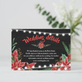 Details over het kerstbruiloft in Poinsettia Chalk Kaart (Staand voorkant)