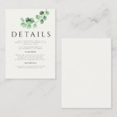 Details over het minimalistische huwelijk tussen E Informatiekaartje (Voorkant / Achterkant)