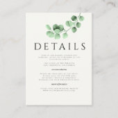 Details over het minimalistische huwelijk tussen E Informatiekaartje (Voorkant)