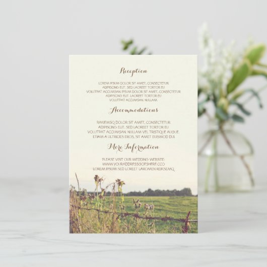 Details over het plattelandshek informatiekaartje (Staand voorkant)