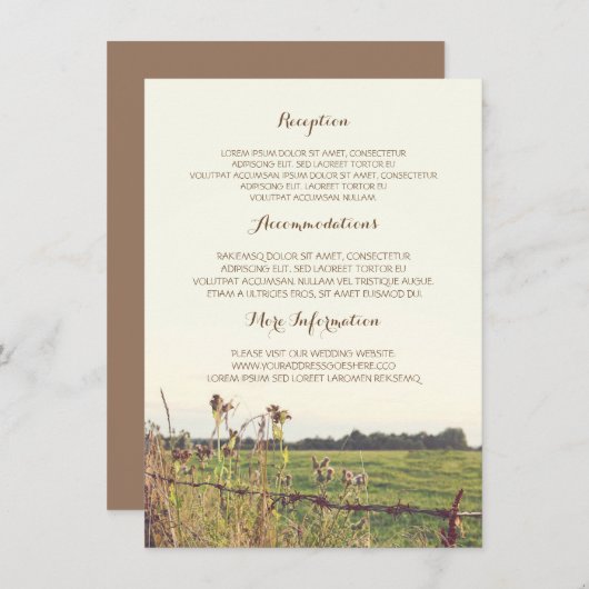 Details over het plattelandshek informatiekaartje (Voorkant / Achterkant)