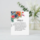 Details over het vaste huwelijk aankondiging (Staand voorkant)