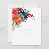 Details over het vaste huwelijk aankondiging (Achterkant)