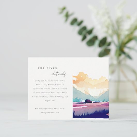 Details over het veldlandschap in het gebergte informatiekaartje (Staand voorkant)