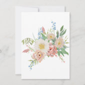 Details over Hotel Blush Roze Blauw in Wit Bloemen Kaart (Achterkant)