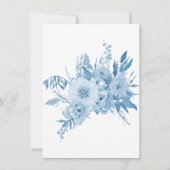 Details over Hotel Elegant Lichtblauw in Wit Bloem Kaart (Achterkant)