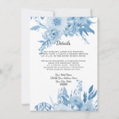 Details over Hotel Elegant Lichtblauw in Wit Bloem Kaart (Voorkant)