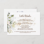 Details over kruidenbruiloft - Vrijgezellenfeest Informatiekaartje (Voorkant / Achterkant)