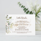 Details over kruidenbruiloft - Vrijgezellenfeest Informatiekaartje (Staand voorkant)