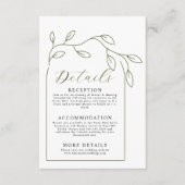 Details over minimale bruiloft bij scriptboog informatiekaartje (Voorkant)