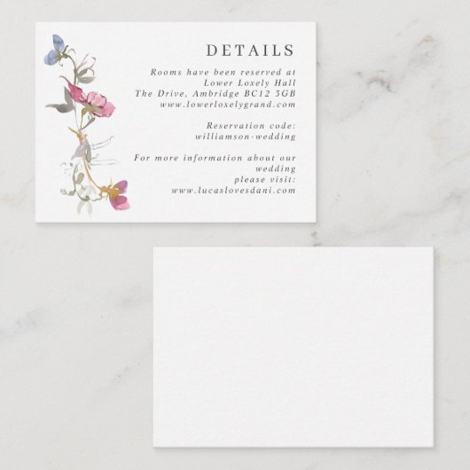 Details over Paarse en gewelddadige pedobruiloften Informatiekaartje (Voorkant / Achterkant)