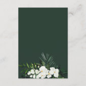 details over tropische griep witte florale bruilof informatiekaartje (Achterkant)