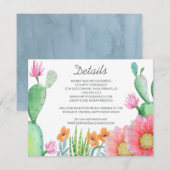 Details over woestijn Dream Rustic Cactus Flowers  Informatiekaartje (Voorkant / Achterkant)