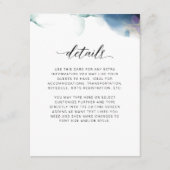 Details, Paarse, Blauwe en Blauwgroen Waterverf Informatiekaartje (Voorkant)