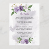 details paarse bloemen groen informatiekaartje (Voorkant)