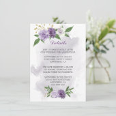 details paarse bloemen groen informatiekaartje (Staand voorkant)