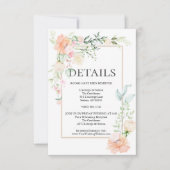 DETAILS | Pastel Coral Ivory Floral Spray Kaart (Voorkant)