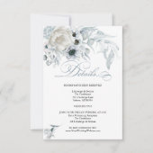 DETAILS | Pastel Dusty Blue Flowers Kaart (Voorkant)