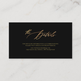 Details PixDezines Faux Gold Luxe Informatiekaartje