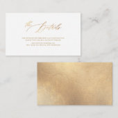 Details PixDezines Faux Gold Luxe Informatiekaartje (Voorkant / Achterkant)