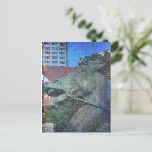 Details Plaza Horse Fountain Briefkaart (Staand voorkant)