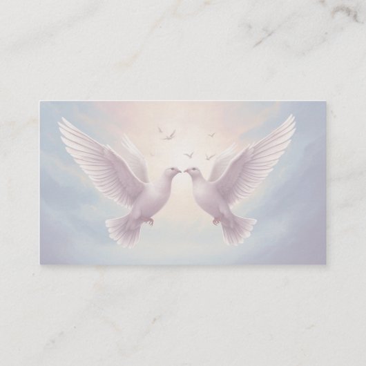 Details QR Code duiven liefde website Visitekaartje (Achterkant)