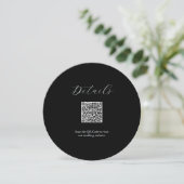 Details QR code Kaart Zwart-wit bruiloft (Staand voorkant)