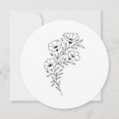 Details QR code Kaart Zwart-wit bruiloft (Achterkant)