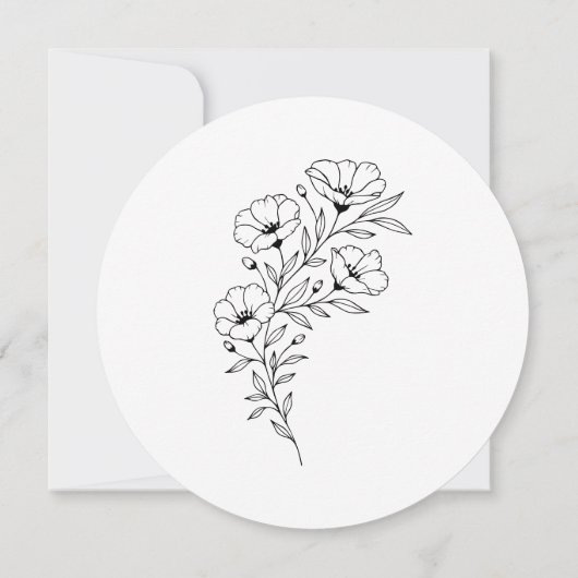 Details QR code Kaart Zwart-wit bruiloft (Achterkant)