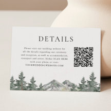 Details QR Code Mountain Pine Tree Weddenschap