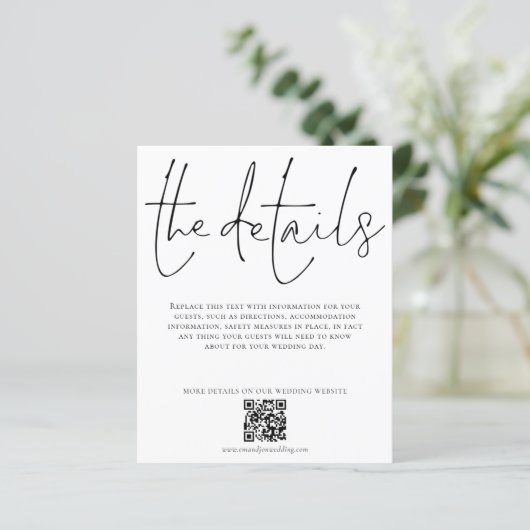 Details QR Code Script Enclosure van budget bruilo (Staand voorkant)