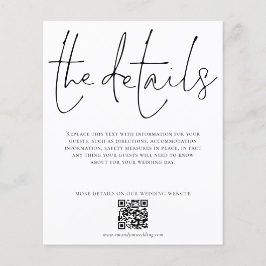 Details QR Code Script Enclosure van budget bruilo (Voorkant)