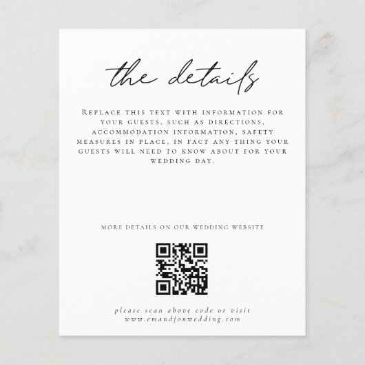 Details QR Code Script Enclosure van budget bruilo (Voorkant)